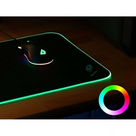 Tapis de Souris Gaming GMS-WT-5 Bordure LED RGB 25x30cm Etanche
