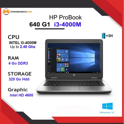 Hp Probook 640 G1 Core i3 4éme Génération 4Go 320Go