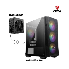 MSI-Boitier-PC-MAG-FORGE-M100A-Noir-+ Alimentation-MAG-A600DN